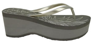 Platform Thong- Silver